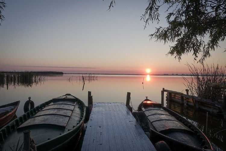 Magnifique parc de l'albufera, proche de Valence, au bord de la Méditerrannée